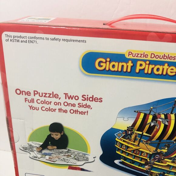 The Learning Journey Puzzle Giant Pirate Ship 30 Pc Floor Puzzle 3' x 2' NEW - Picture 5 of 7